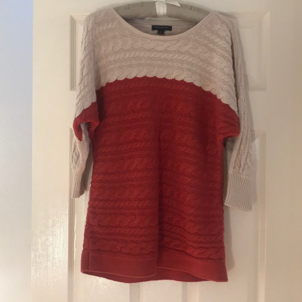 🍌 RepublicTwo toned knit sweater 3/4 sleeve